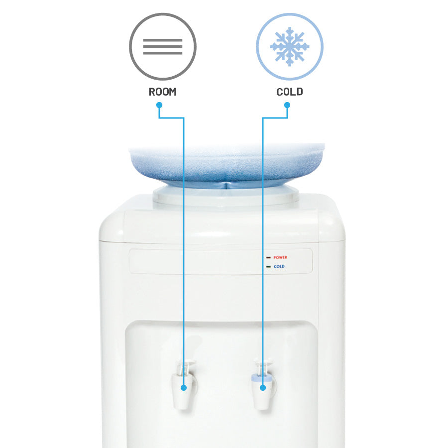 WATERWORKS® “Classic” Bench Top Bottle Water Cooler - Cool/Cold (Bottle not included)
