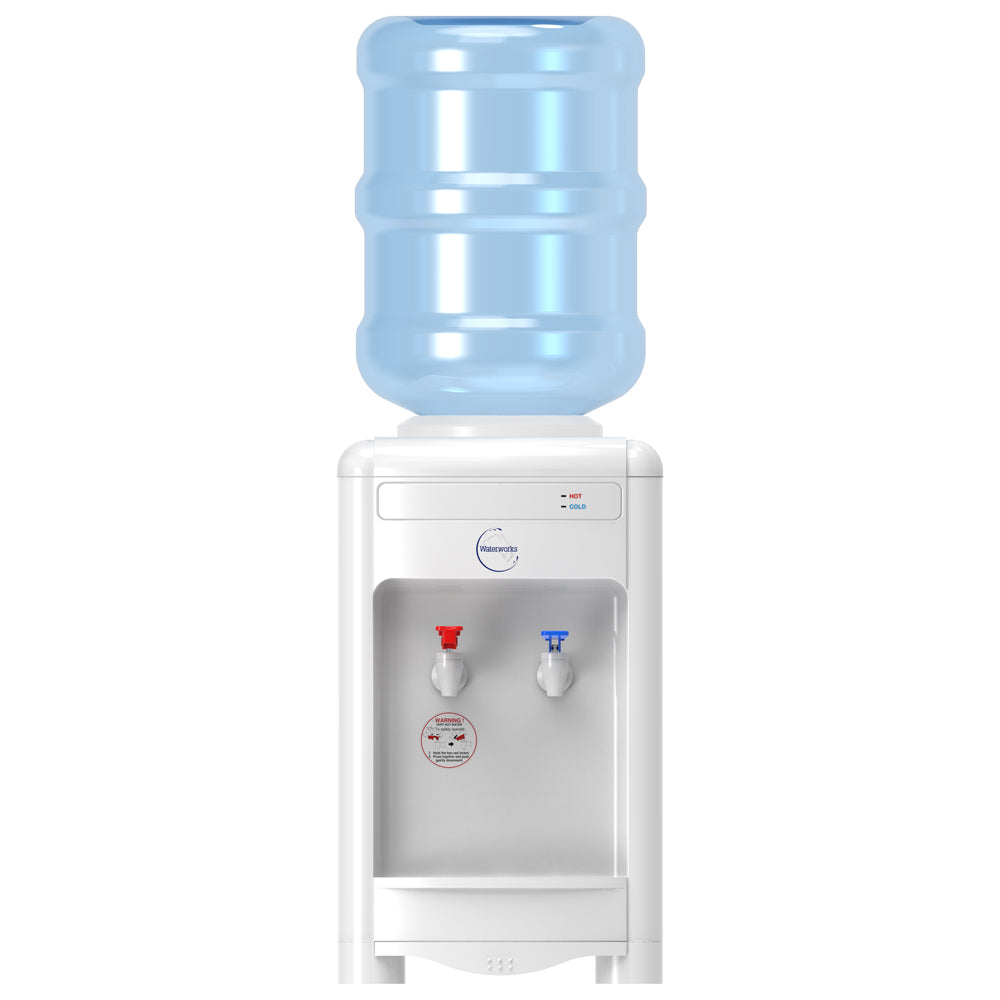 Waterworks “Classic” Bench Top Bottle Water Cooler Off White - Hot and Cold