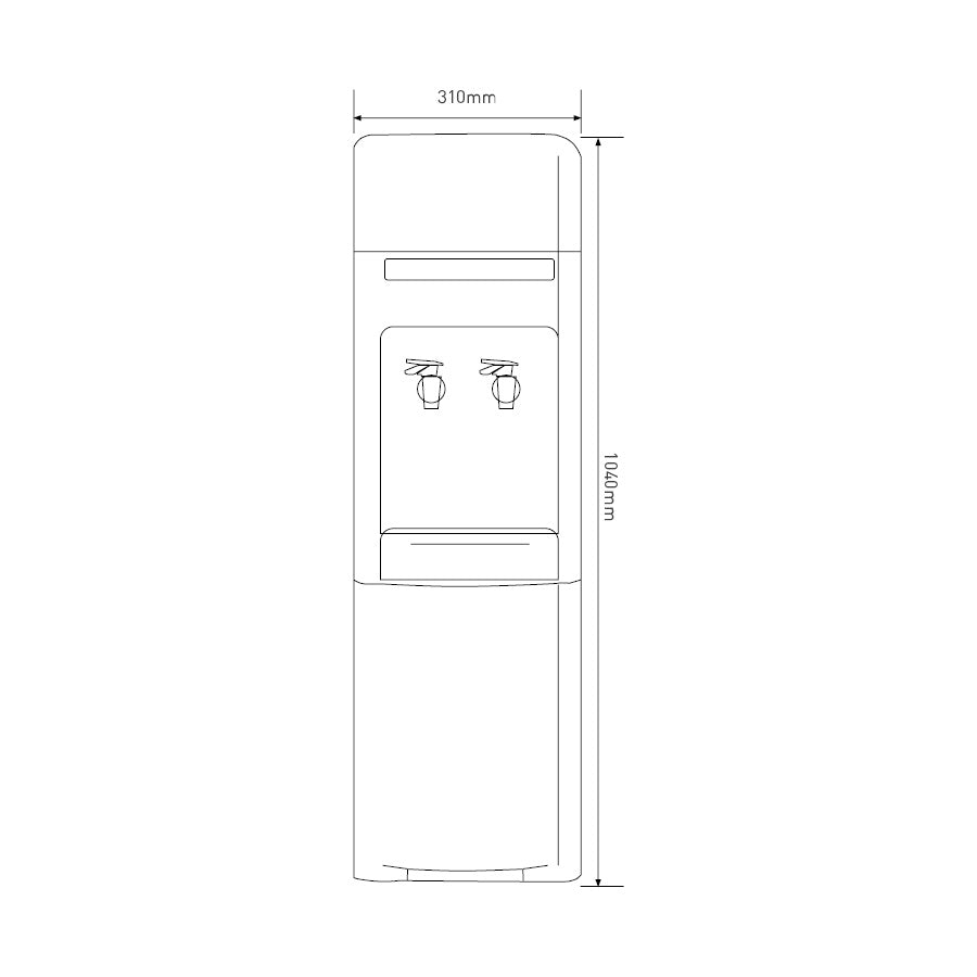 WATERWORKS® “Classic” Free Standing Bottle Water Cooler - Cool/Cold (Bottle not included)
