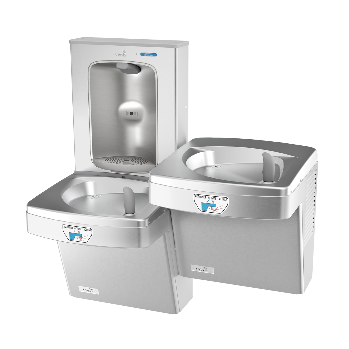 OASIS Versafiller With Bi-Level Versacooler Electronic Contactless Hydration Station Combo