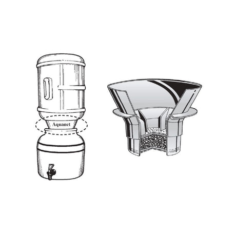 Water Cooler Bottle Filter "Aquanet 1" Off White